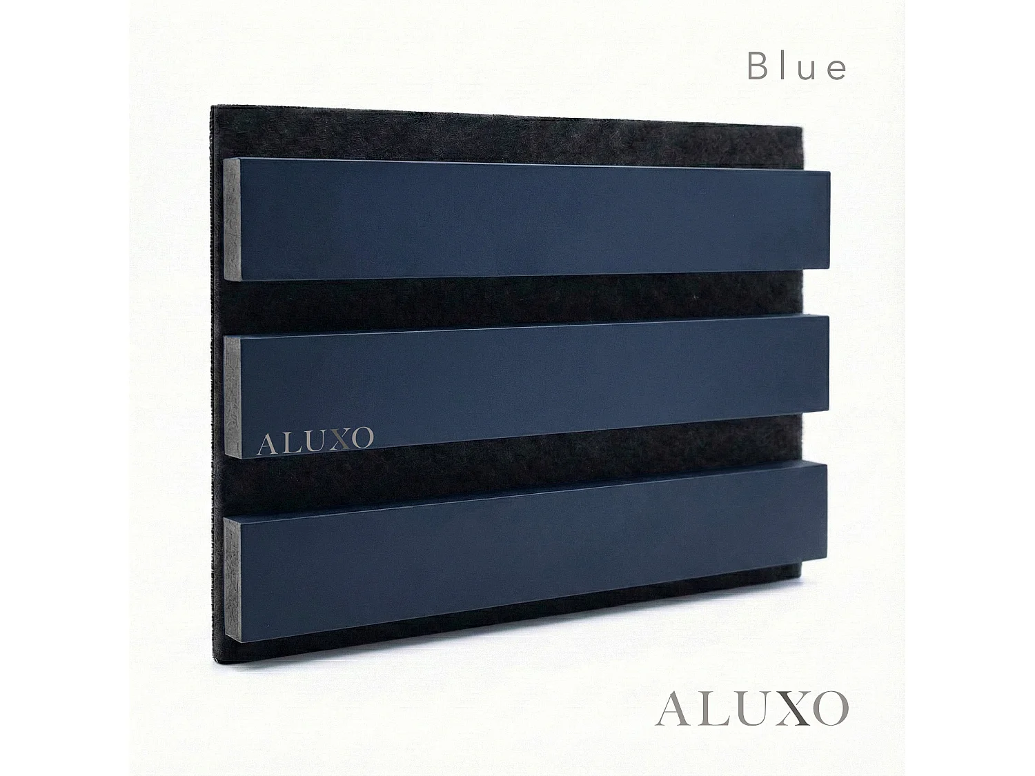 Panelux™ Pro Blue Coloured Acoustic Wood Wall Panel 3-Sided Wrap 240cm x 32cm (Set of 2)