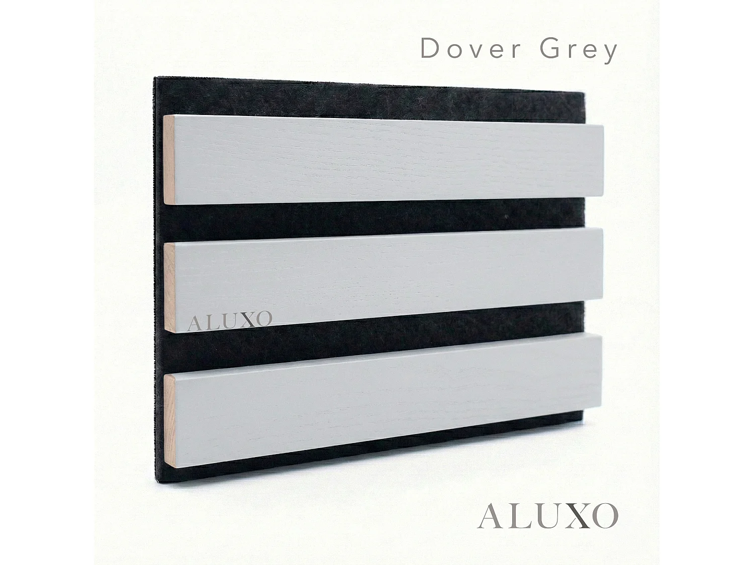 Panelux™ Pro Dove Grey Coloured Acoustic Wood Wall Panel 3-Sided Wrap 240cm x 32cm (Set of 2)