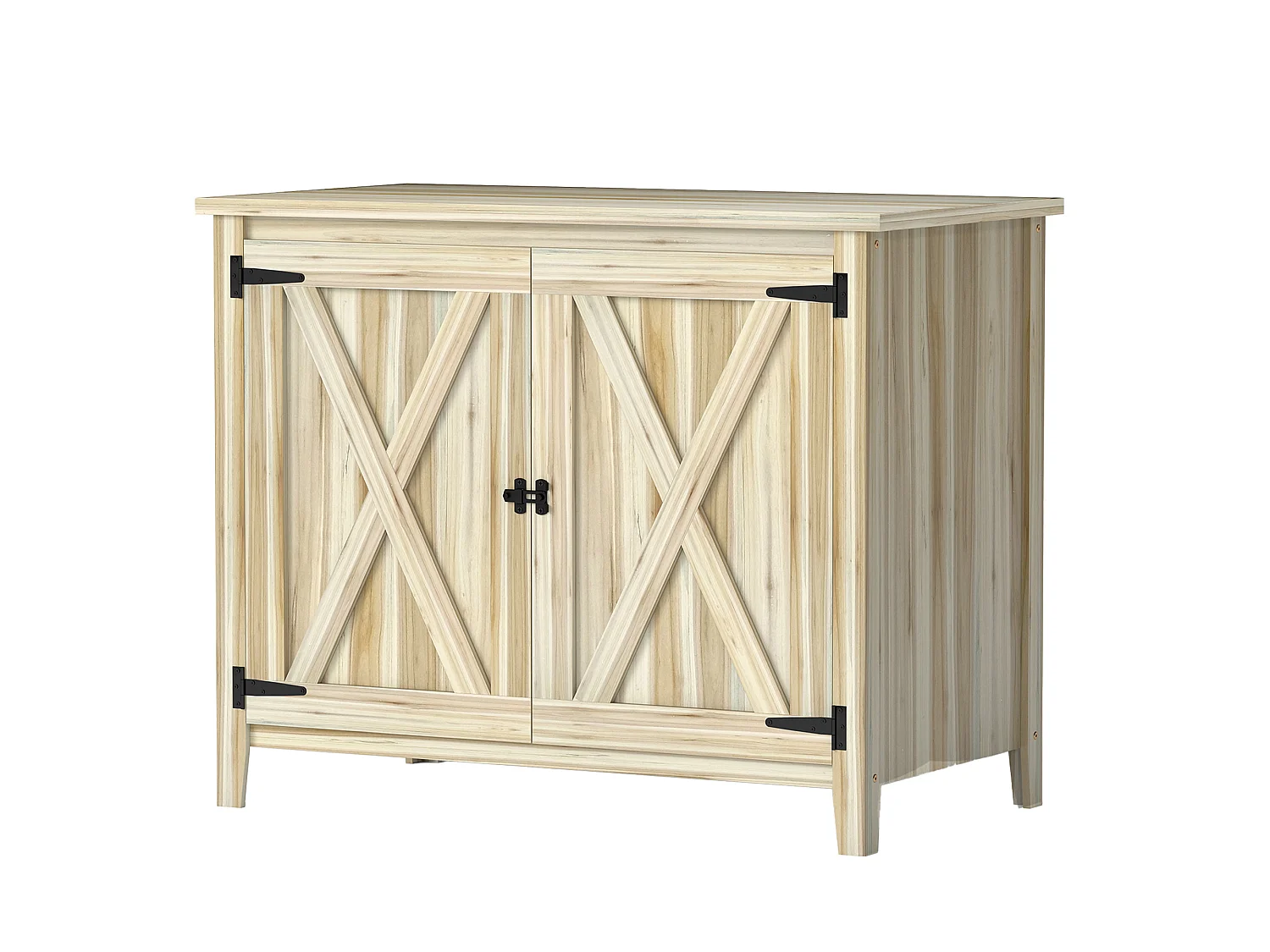 Armoire de jardin en bois 2 portes étagère 110 x 60 x 88 cm naturel
