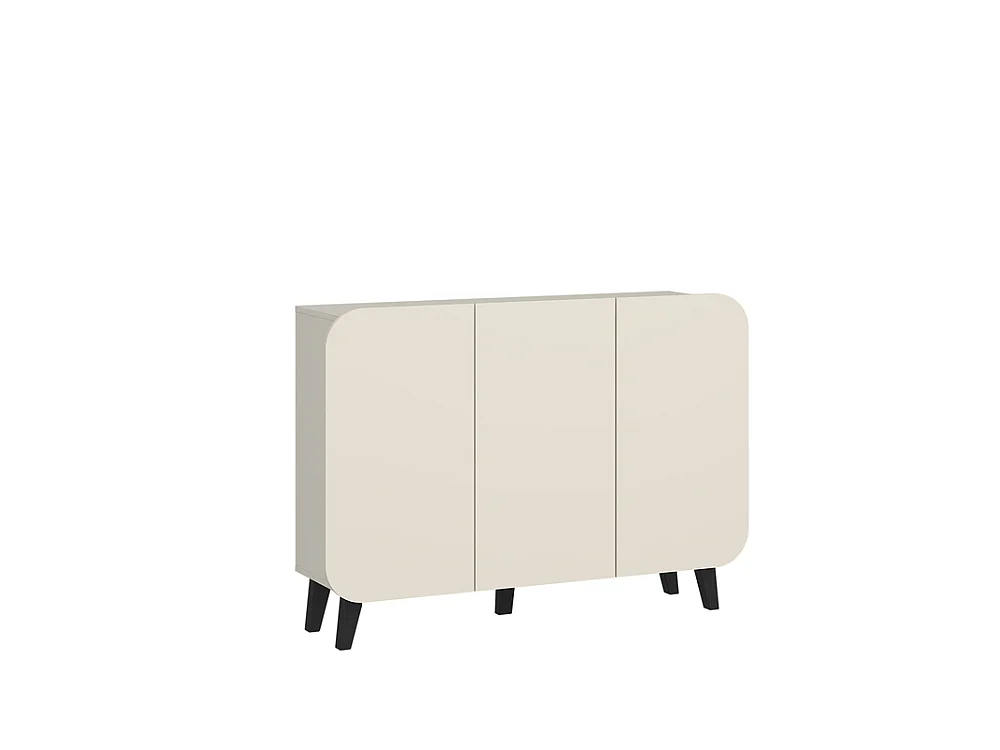 Commode Smooth Edge 119,5x88x41cm - 3 portes 3 étagères - salon chambre - cachemire