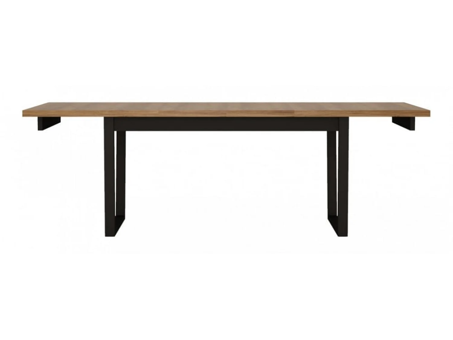 Table extensible Brolo 160-240x78x90cm - salle à manger - chêne catania/blanc brillant