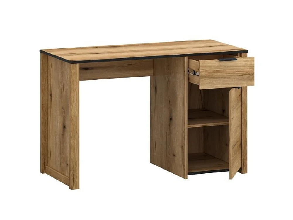 Schreibtisch Helix 120x78x55cm - 1 Schublade 1 Schrank - Arbeit & Studium - Evoke-Eiche