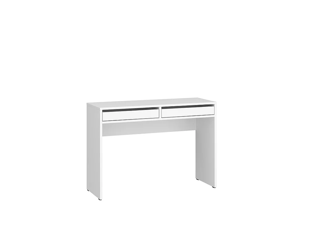 Biurko Flow Top 100x75,7x50cm - 2 szuflady - do pracy i nauki - biały alpejski