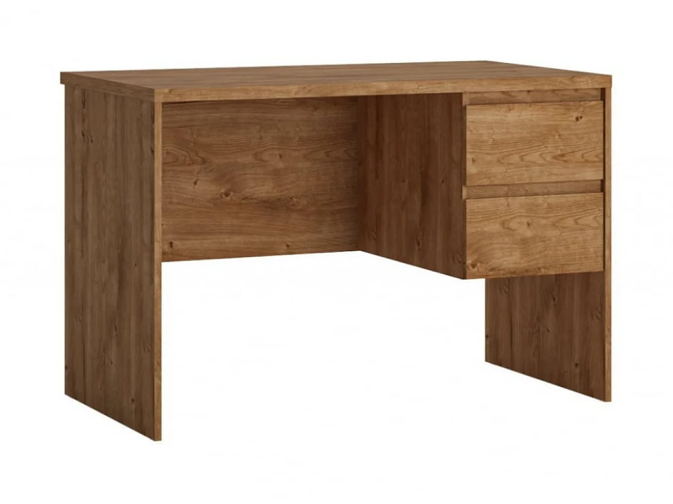 Biurko Fribo 110x75x65cm - szeroki blat - 2 szuflady - biuro - gabinet - dąb ribbeck