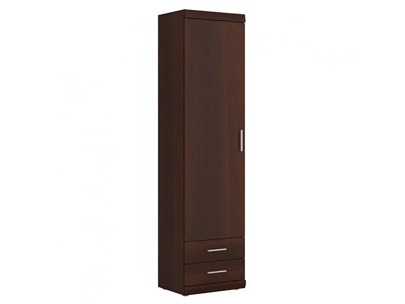 Bieliźniarka Imperial 50x195x38cm - 1 drzwi - 2 szuflady - regał do sypialnii - orzech