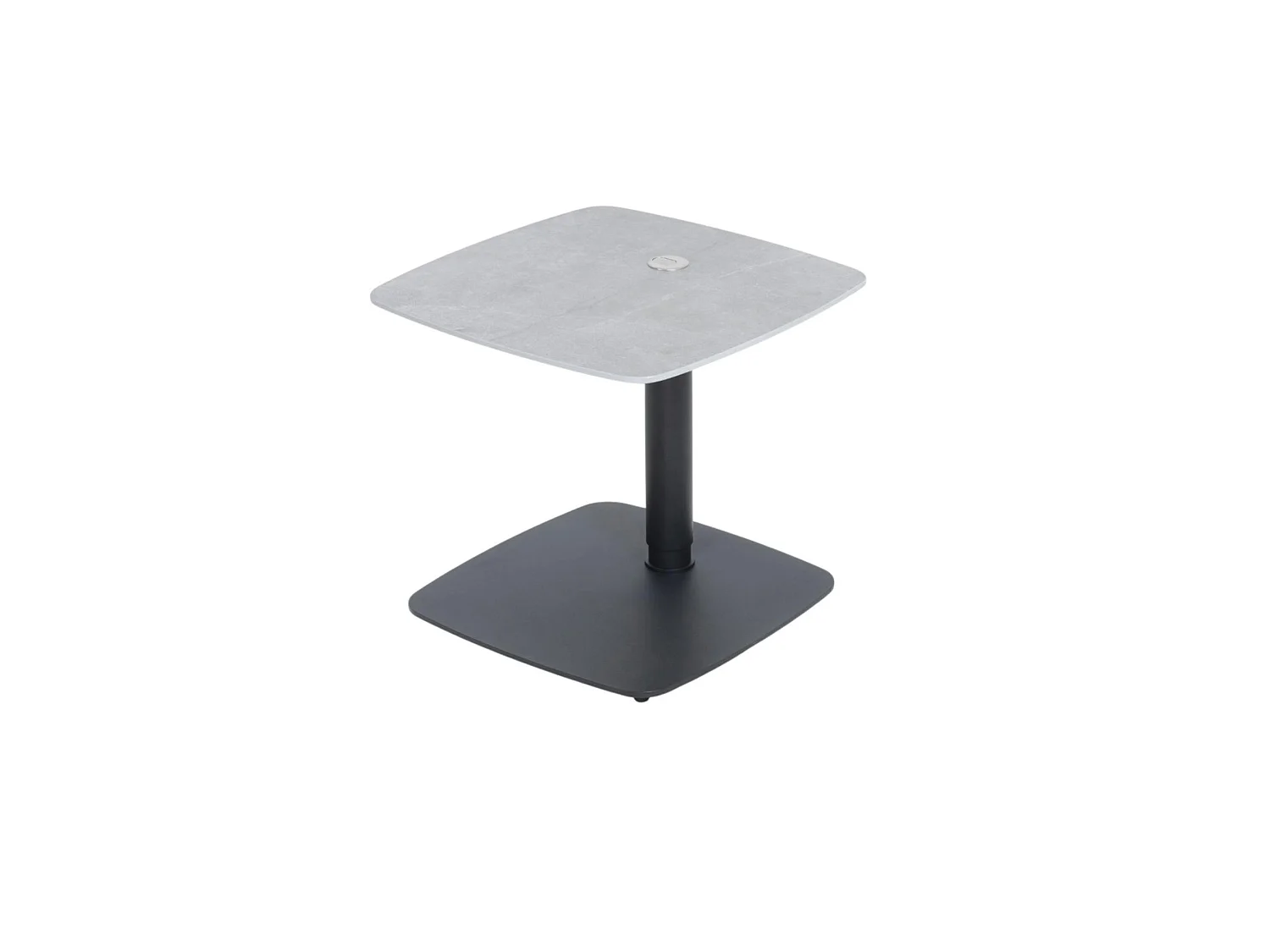 Table d'appoint réglable en céramique grise marbrée LUGANO