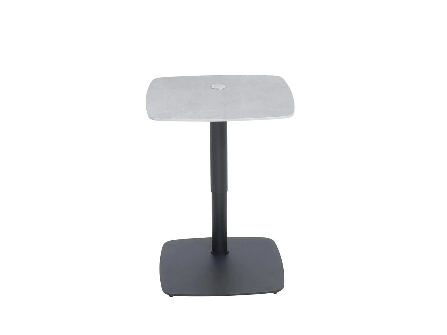 Table d'appoint réglable en céramique grise marbrée LUGANO