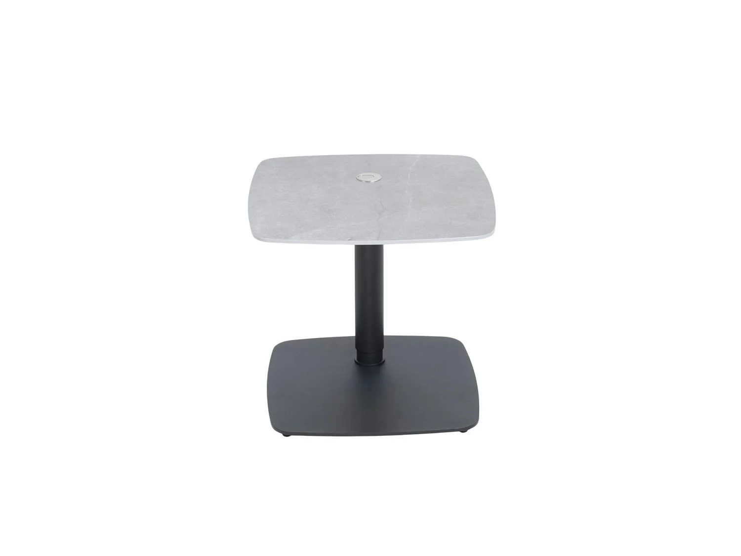 Table d'appoint réglable en céramique grise marbrée LUGANO