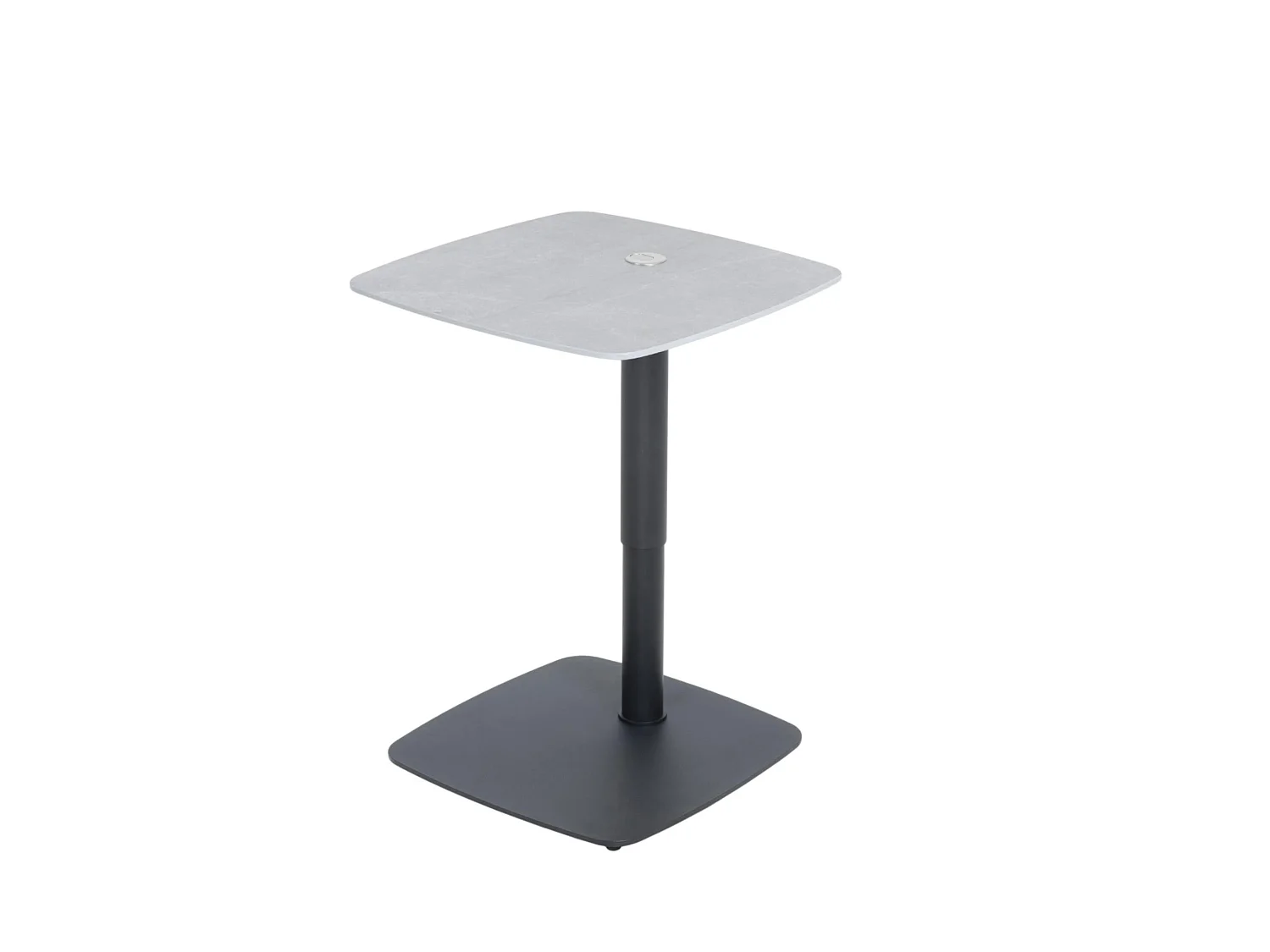 Table d'appoint réglable en céramique grise marbrée LUGANO