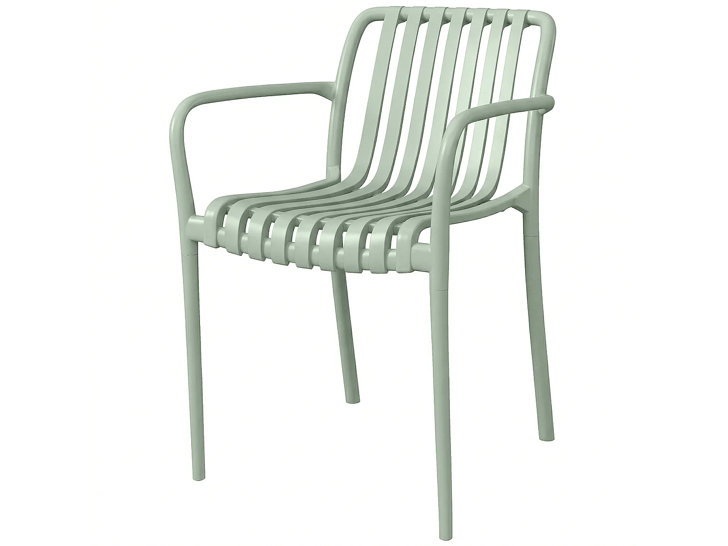 Lot de 4 chaises de jardin empilables vert