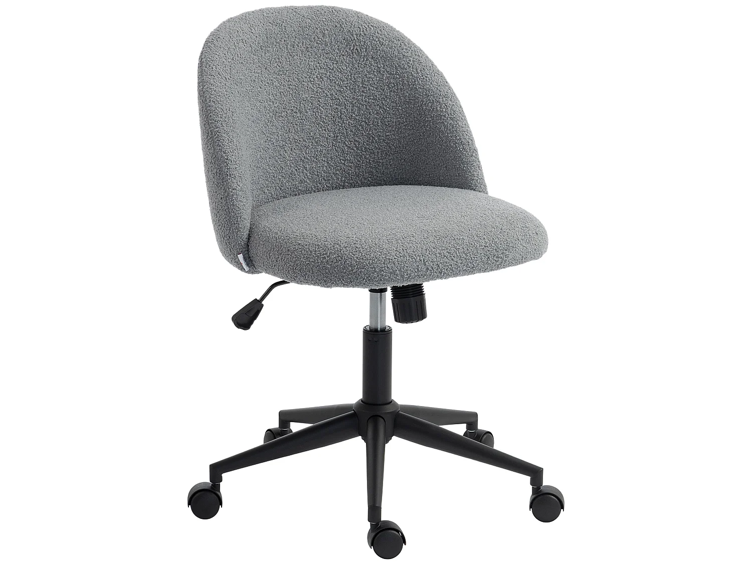 Chaise de bureau pivotante réglable bouclette gris