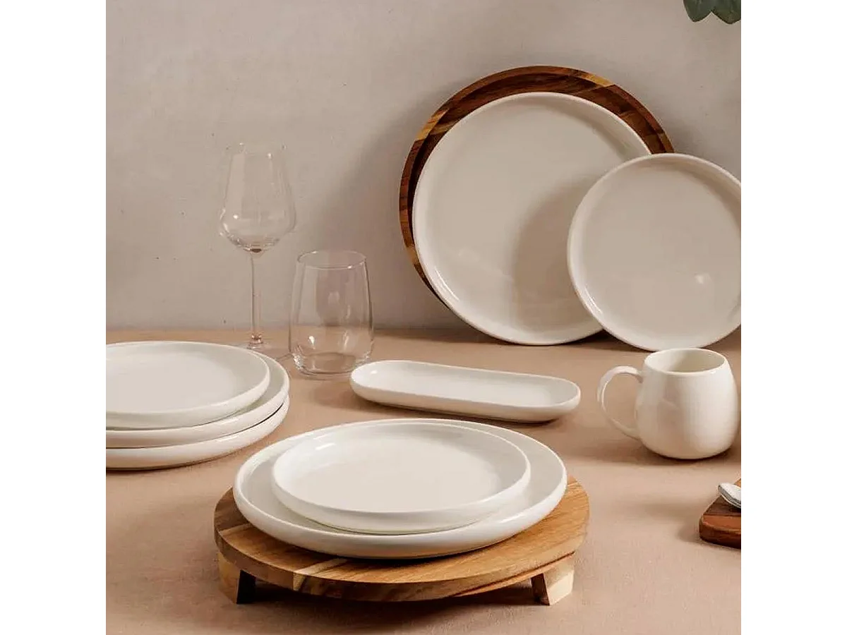 Plat de Présentation Ovale "Nora" 23cm Blanc