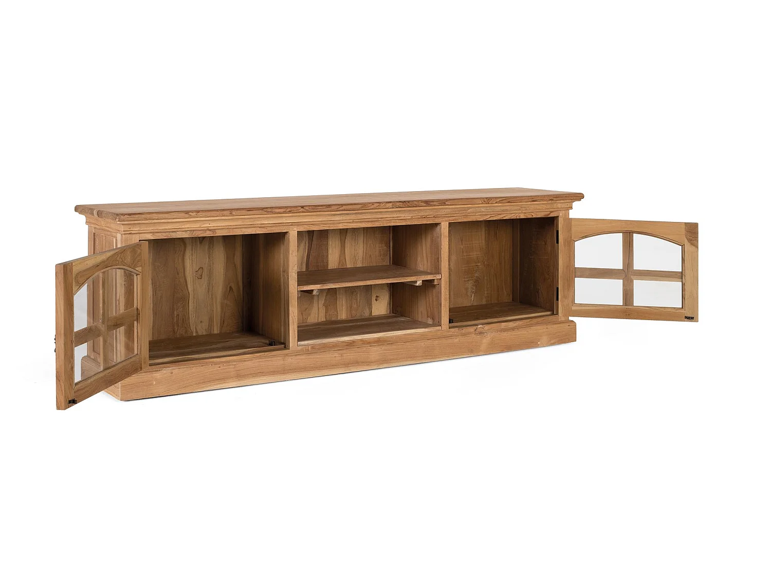 Tv-meubel van teakhout, 180 cm, moderne stijl
