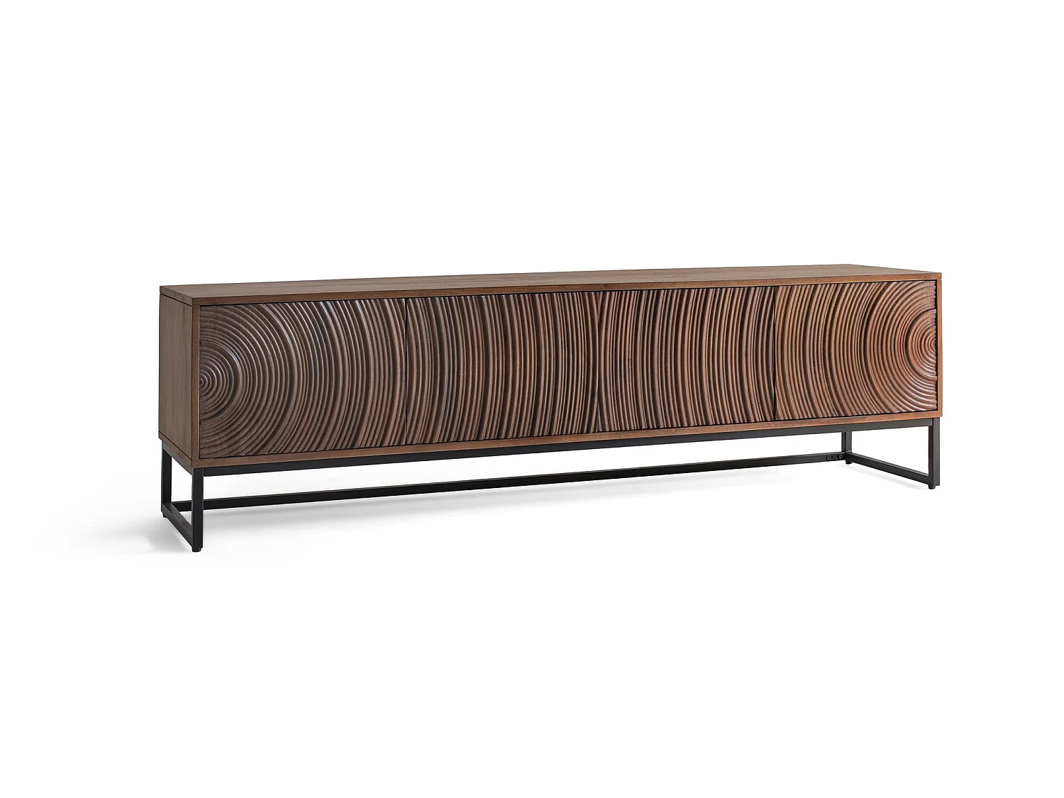 Meuble TV en bois de manguier, 170 cm, style moderne