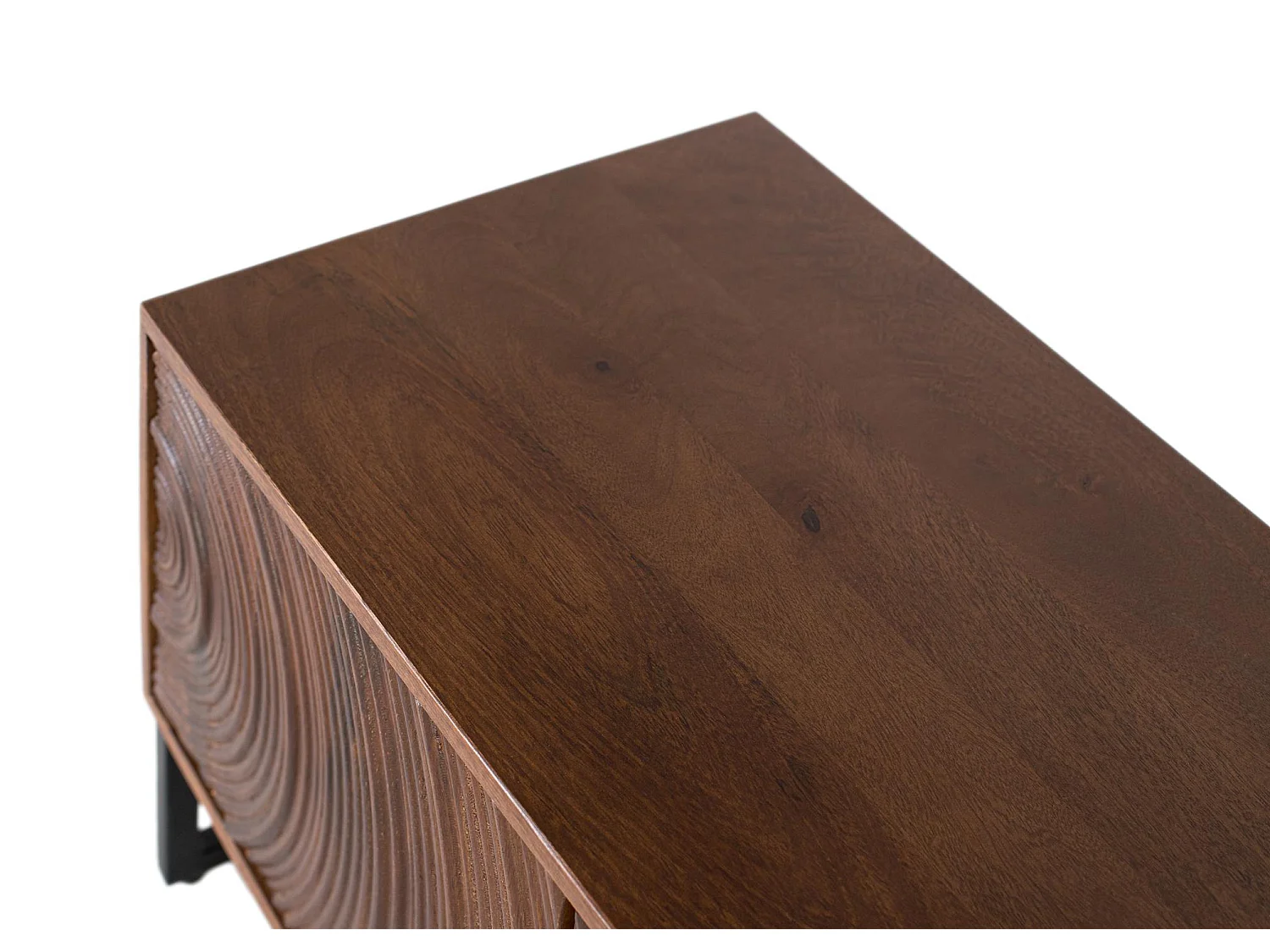 Meuble TV en bois de manguier, 170 cm, style moderne