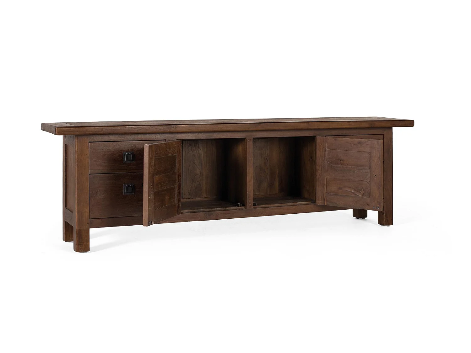 Meuble TV Altair en bois de teck, 56 cm x 185 cm x 35 cm