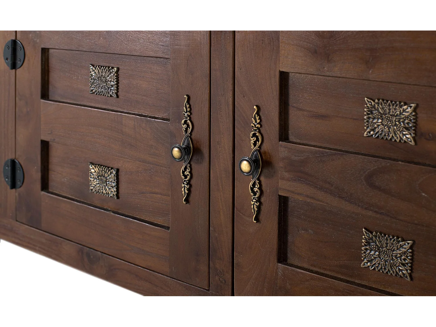 Meuble TV Altair en bois de teck, 56 cm x 185 cm x 35 cm