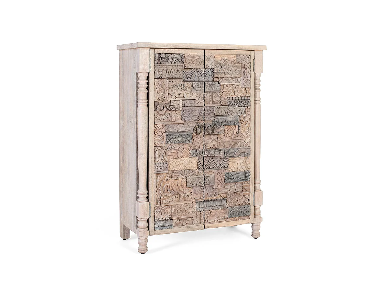 Armario de madera de roble recuperada 85cm Estilo Boho Étnico