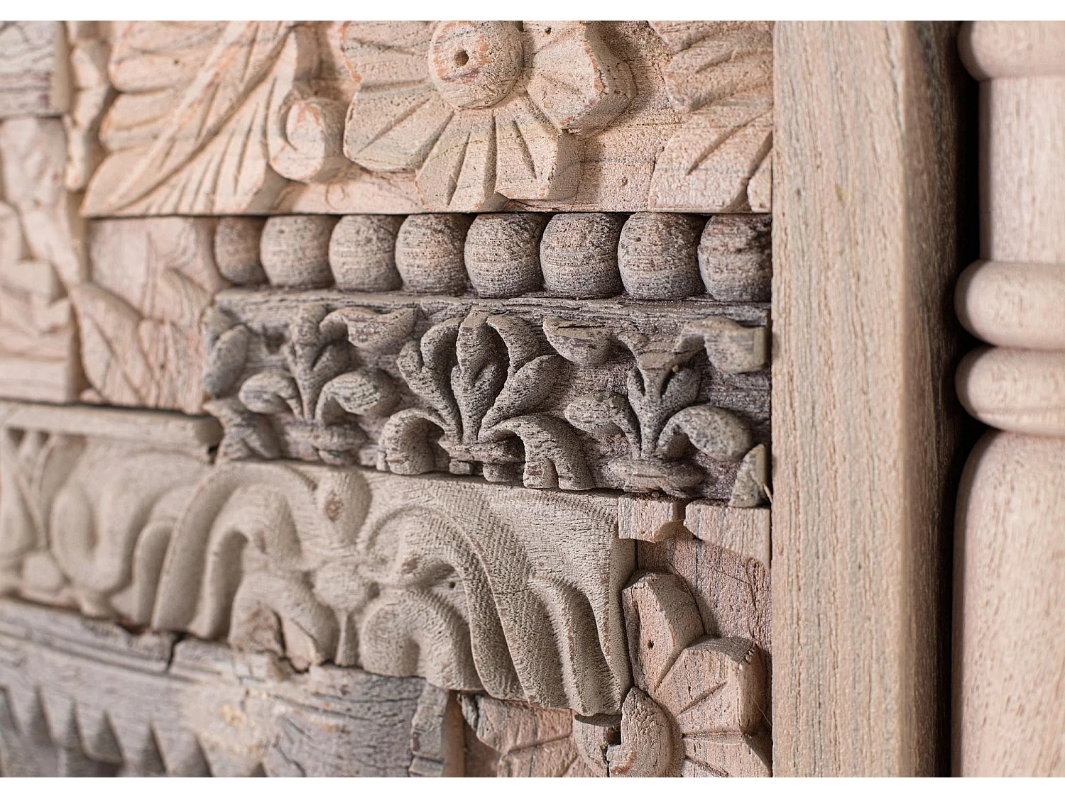 Armario de madera de roble recuperada 85cm Estilo Boho Étnico