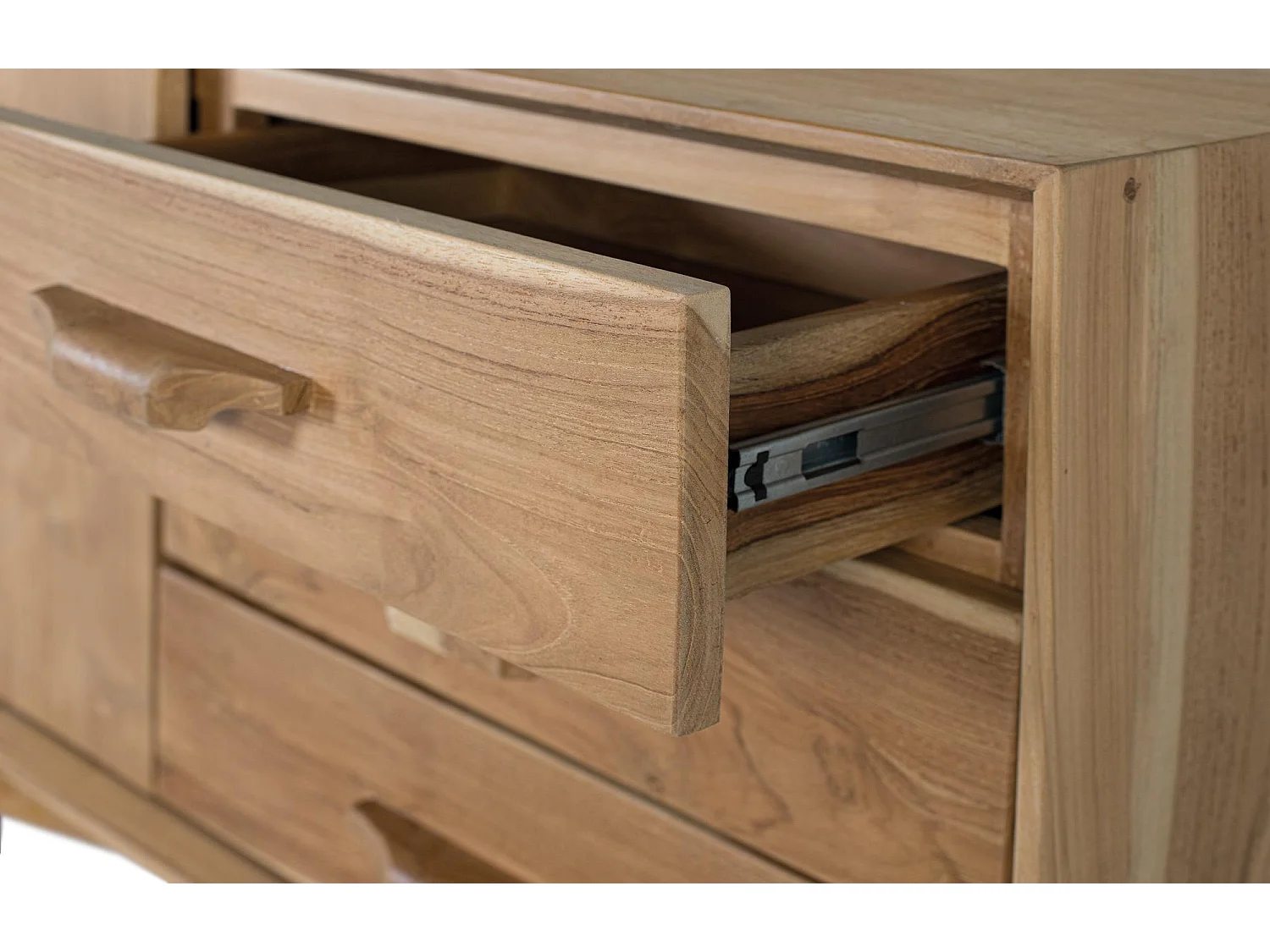 Meuble TV en bois de teck 66 cm x 150 cm x 40 cm