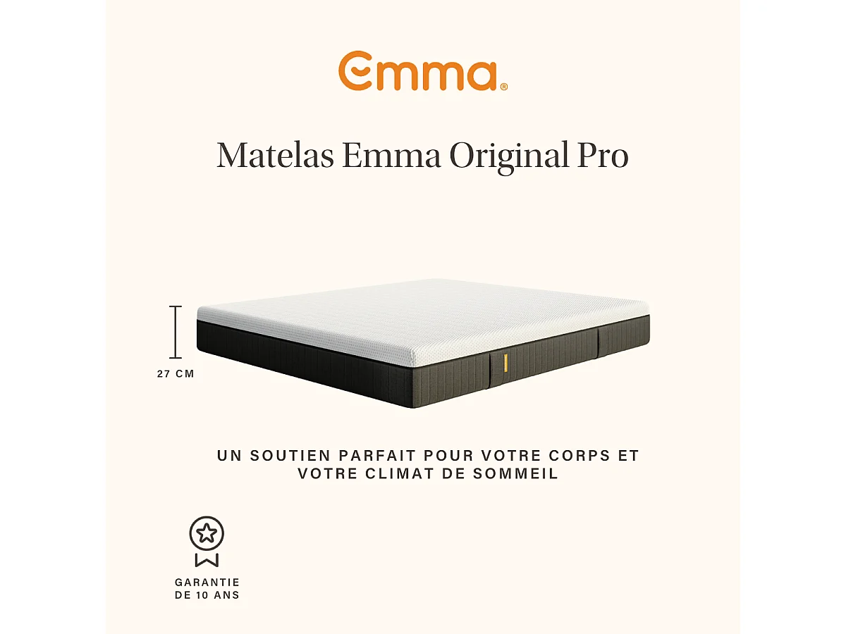 Emma - Matelas Emma Original Pro - 140 x 190 cm