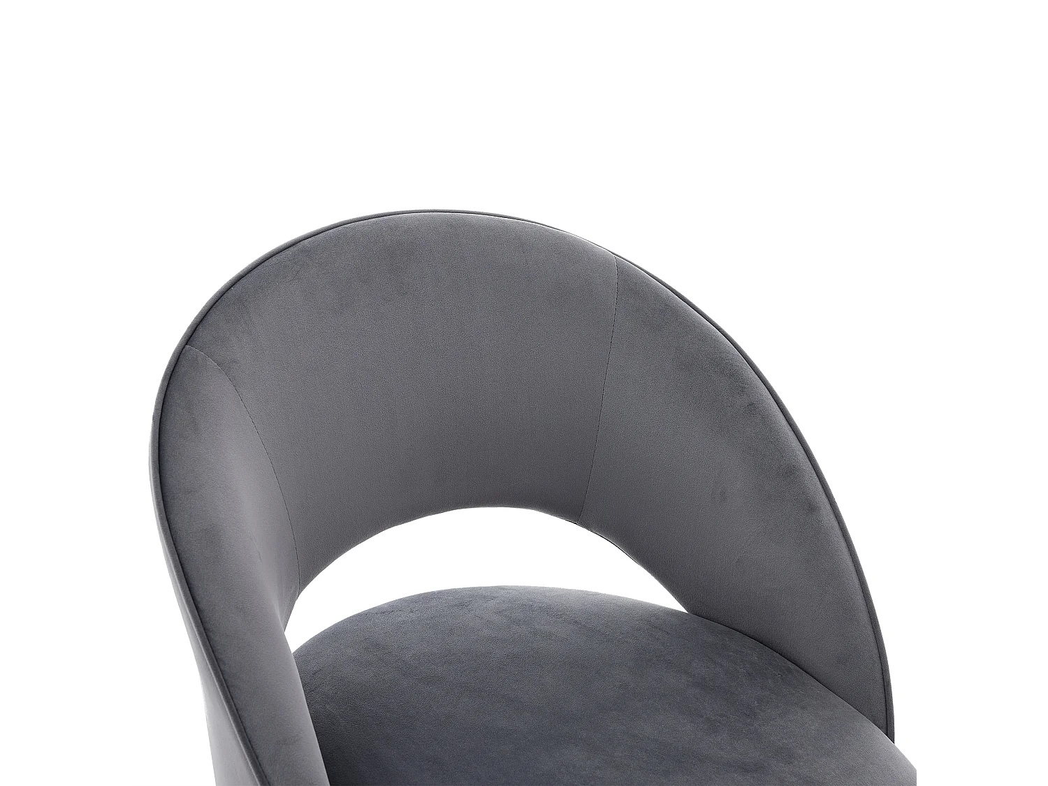 Lot de 2 chaises de salle à manger - Style moderne - Pieds plaqués or - Tissu en bouclé - Gris et argent