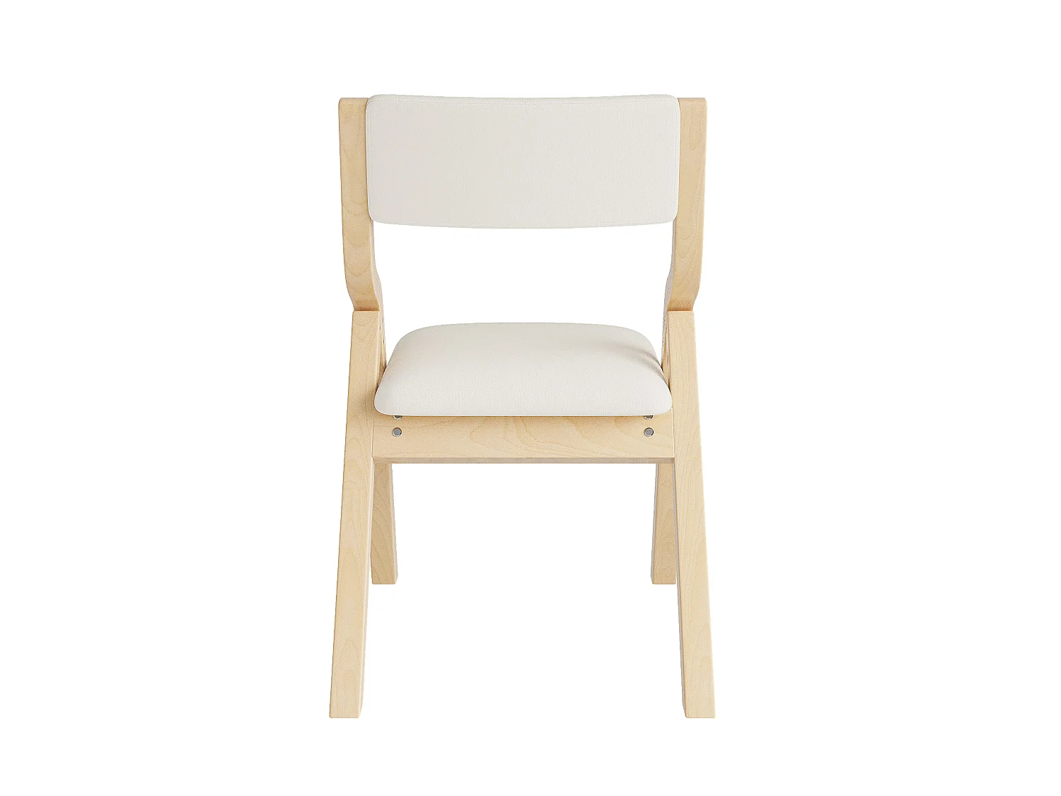 Lot de 4 chaises de salle à manger pliantes - pieds de chaise en bois massif - tissu de lin - confortable et respirant - Beige