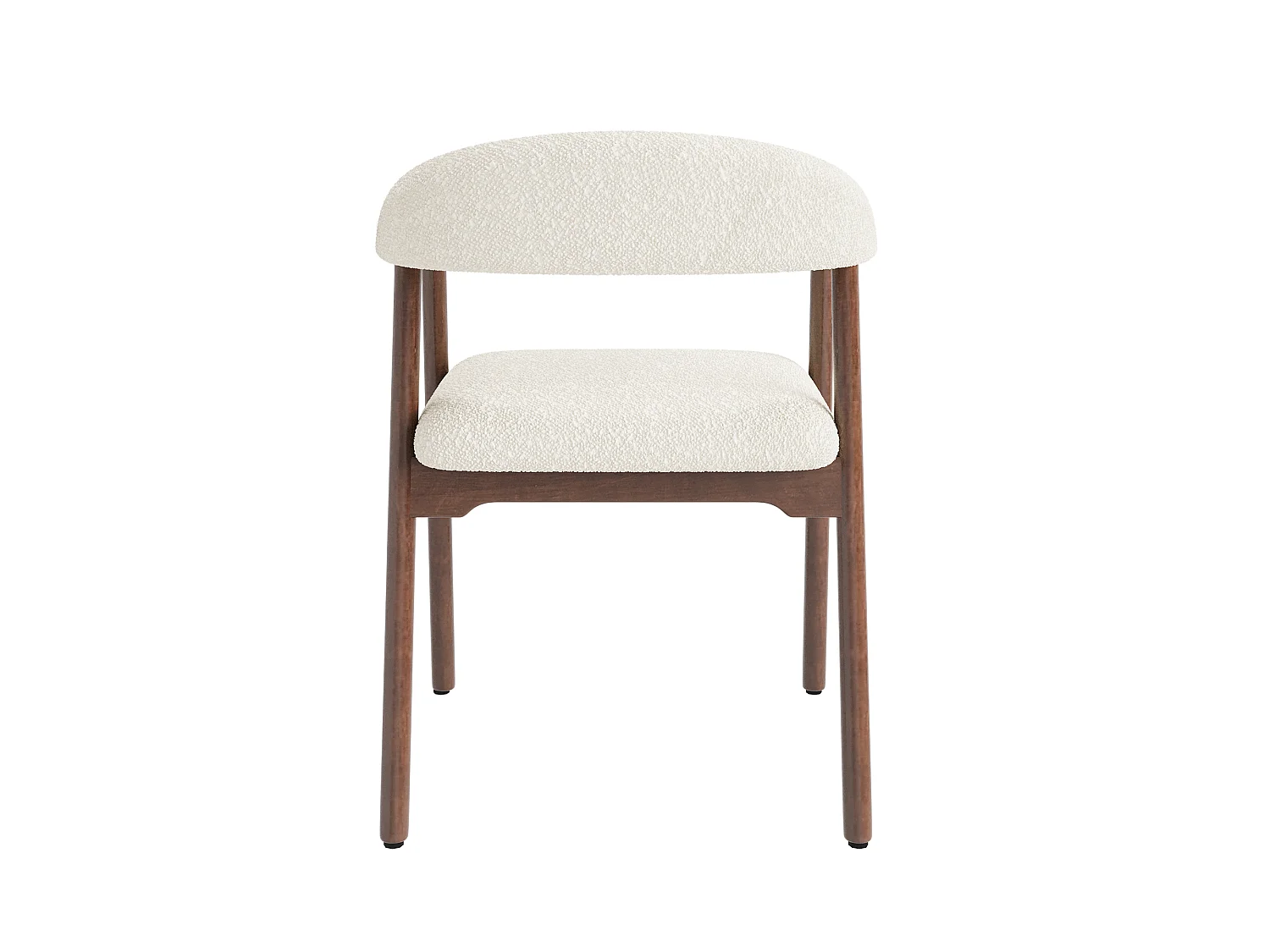 Set mit 4 Esszimmerstühlen - massive Holzstuhlbeine - Schlingenstoff - bequem und atmungsaktiv - Beige + Braun