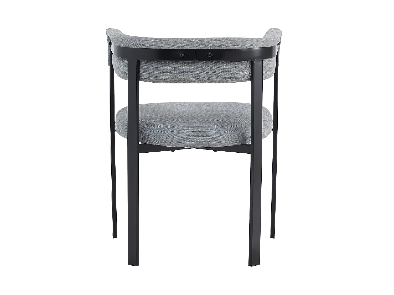 Set van 4 eetkamerstoelen - Moderne stijl - Stoelpoten van metaal - Chenillestof - comfortabel en ademend - Grijs