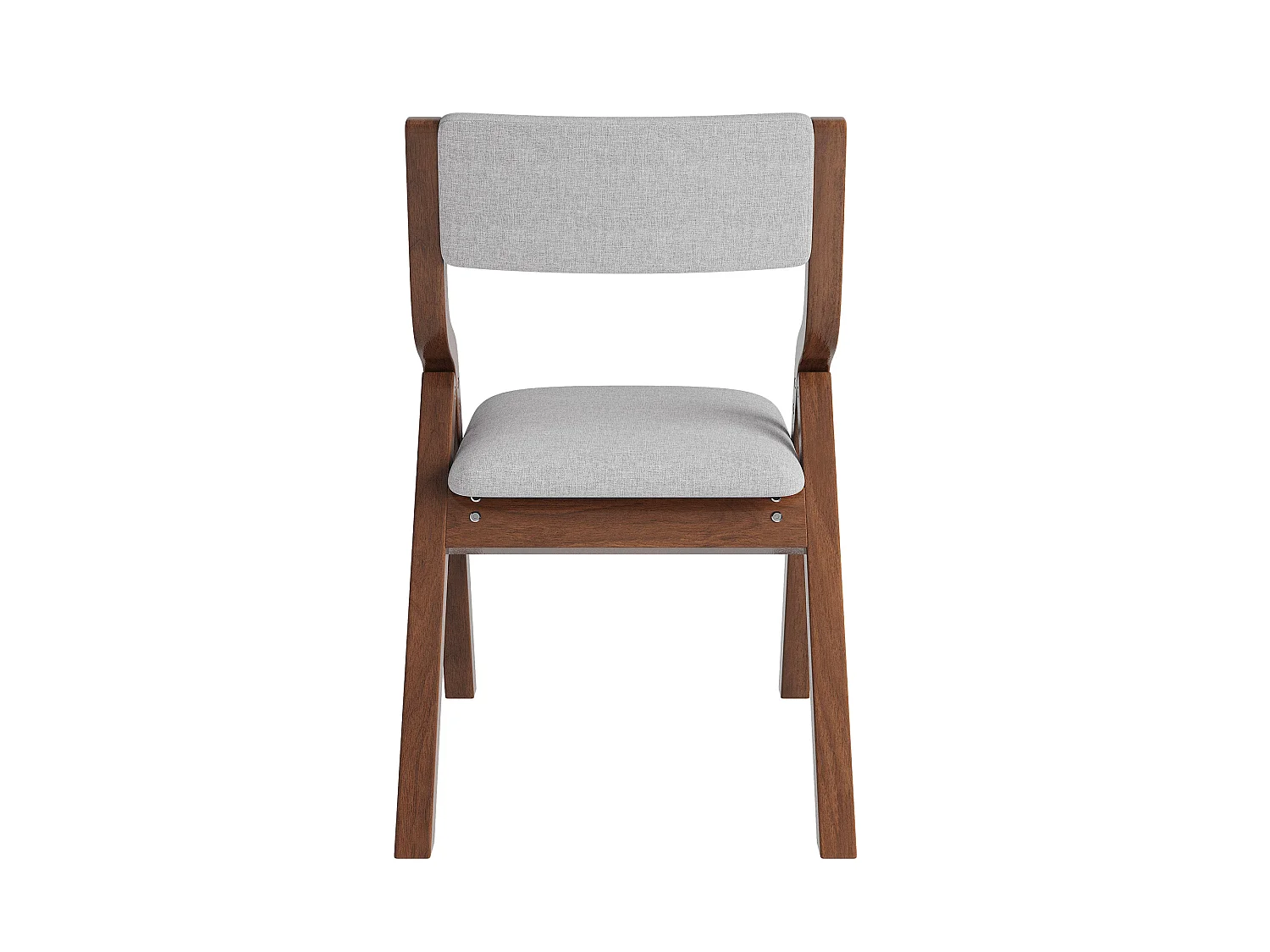 Lot de 6 chaises de salle à manger pliantes - pieds de chaise en bois massif - tissu de lin - confortable et respirant - Gris