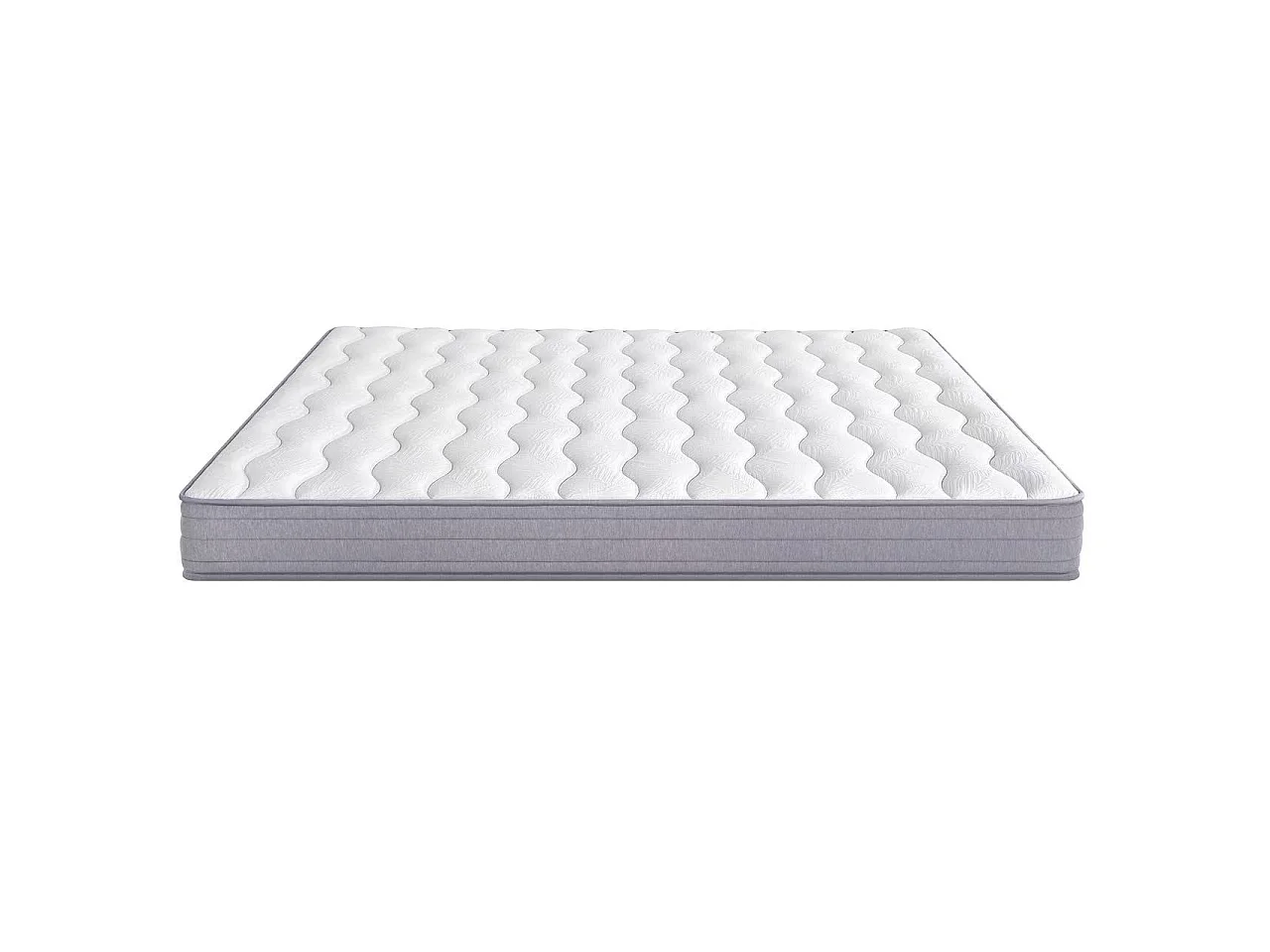 German: Matratze mit Taschenfedern 160x200cm - Höhe 20cm, Fester Härtegrad H3, Ergonomisch, Lendenwirbelentlastung, Gerollt und Komprimiert geliefert - Weiß