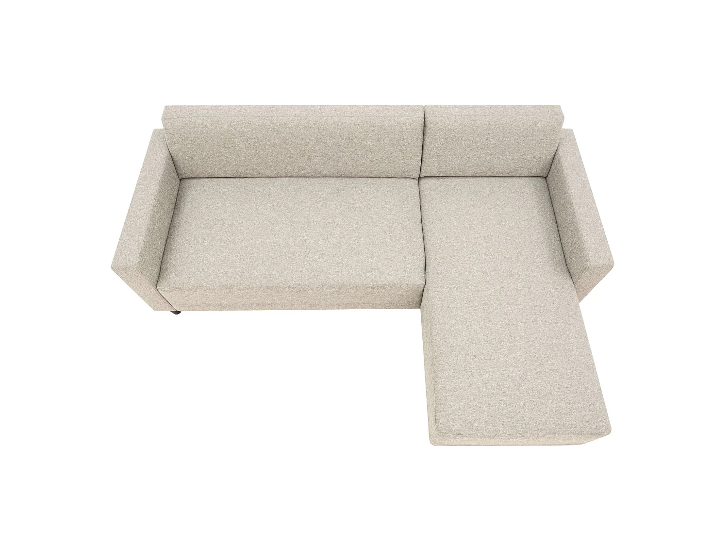 Sofá chaise longue reversível de 3 lugares Bob Malmo bege