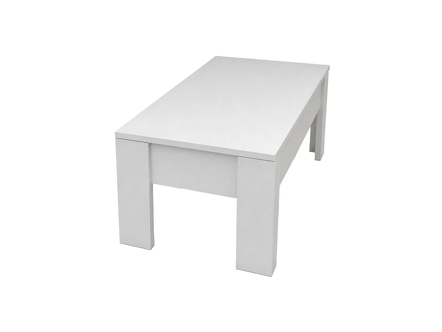 Mesa de centro elevable de 45-58x100x52 cm de melamina en color blanco Premier 4