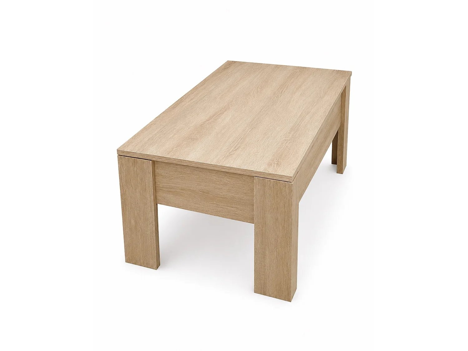 Mesa de centro elevable de 45-58x100x52 cm de melamina en color roble Premier 4