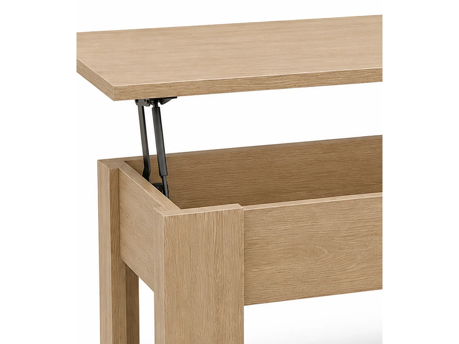 Mesa de centro elevable de 45-58x100x52 cm de melamina en color roble Premier 4
