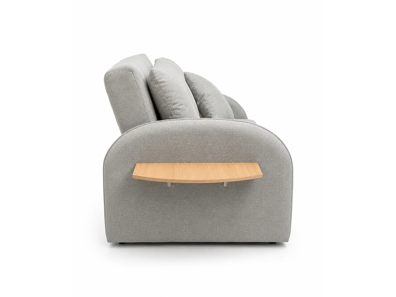 Sofá cama de 2 plazas de 88x143x95-220 cm con dos inclinaciones de tela en color gris Thor