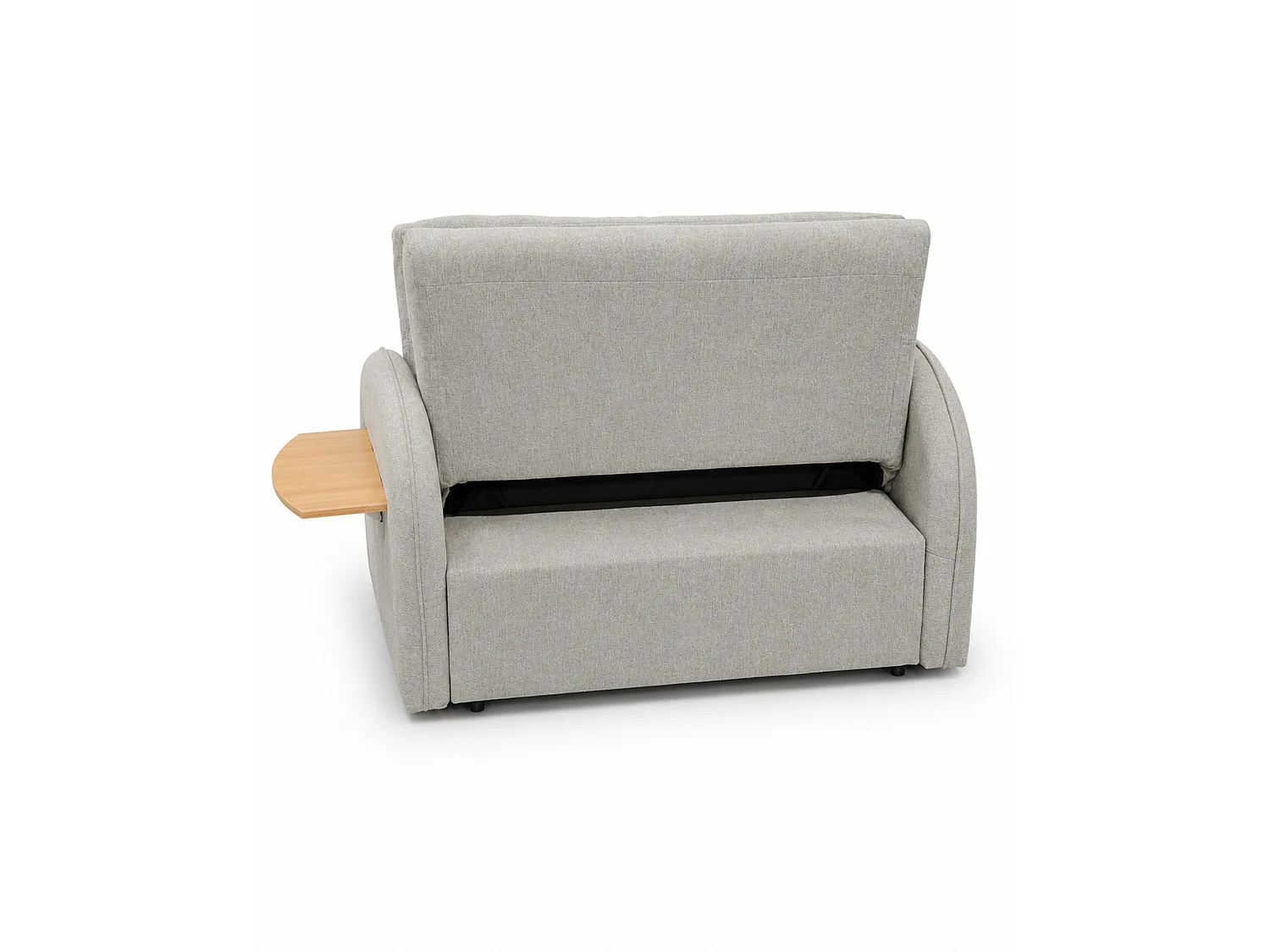 Sofá cama de 2 plazas de 88x143x95-220 cm con dos inclinaciones de tela en color gris Thor