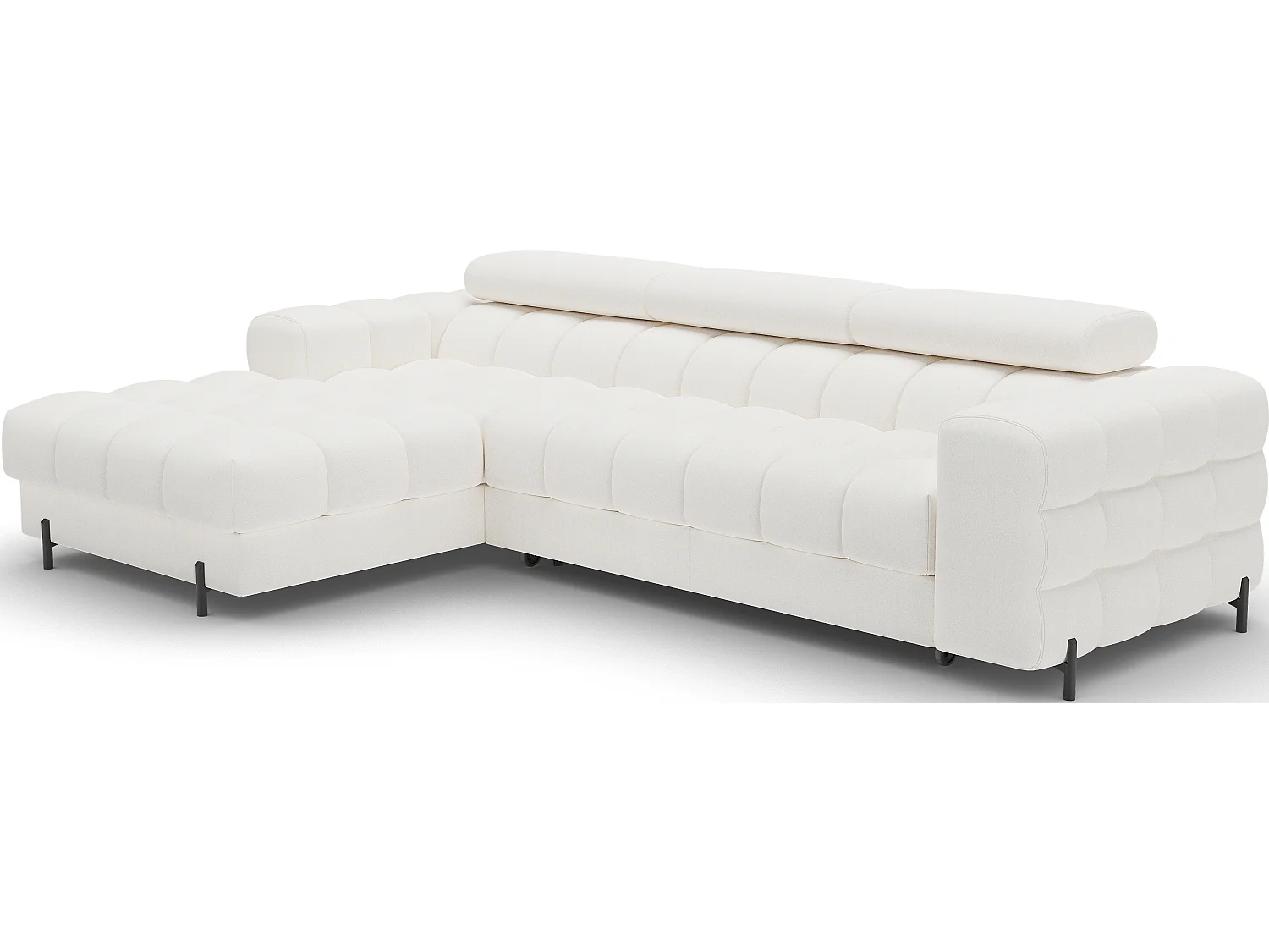 Canapé-lit Premium Moderne en Forme de L FELRO avec Appuie-têtes Ajustables, Rangement & Fonction de Couchage