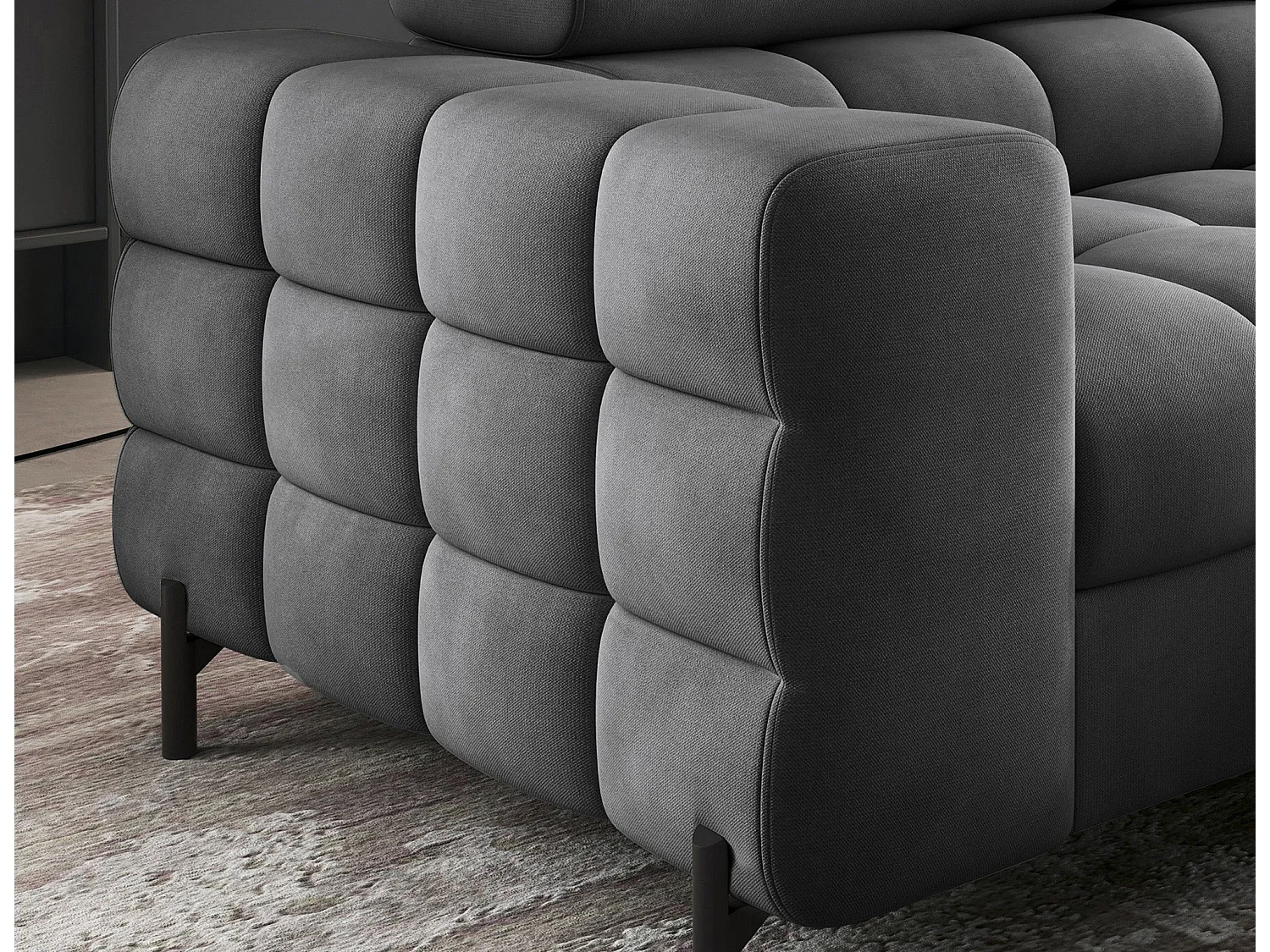 Wohnlandschaft FERUCCE Ecksofa L-Form – Polsterecke mit Schlaffunktion, Bettkasten & verstellbaren Kopfstützen 276 cm