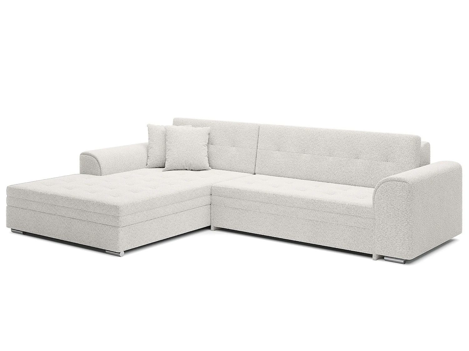 Canapé-lit moderne en forme de L SORENTO avec mécanisme Dolphin - Beige 296 cm