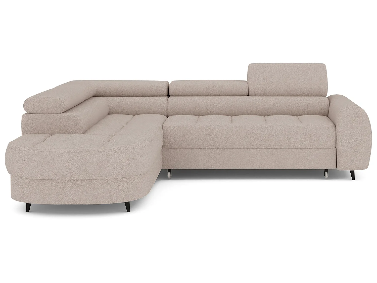 Ecksofa Vesteria mit Schlaffunktion und Bettkasten – Modernes Design, verstellbare Kopfstützen und hoher Sitzkomfort