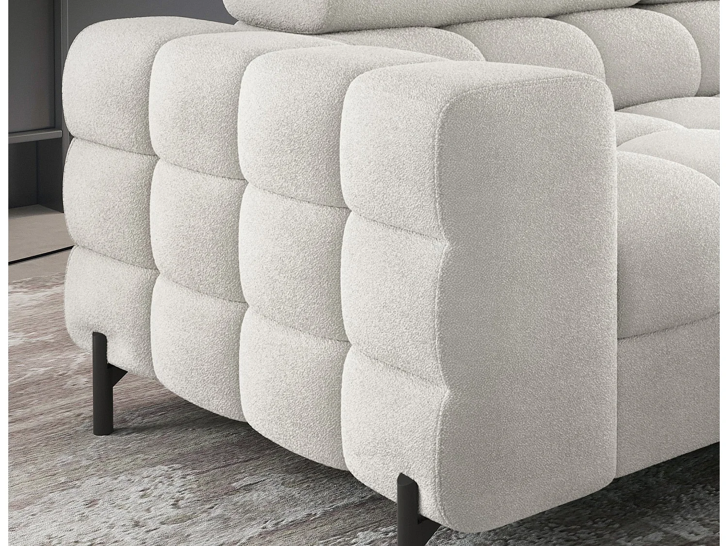 Wohnlandschaft FERUCCE Ecksofa L-Form – Polsterecke mit Schlaffunktion, Bettkasten & verstellbaren Kopfstützen 276 cm