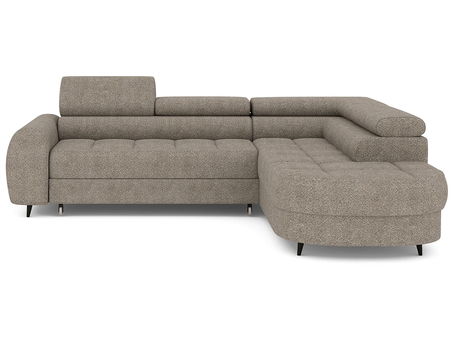 Ecksofa Vesteria mit Schlaffunktion und Bettkasten – Modernes Design, verstellbare Kopfstützen und hoher Sitzkomfort