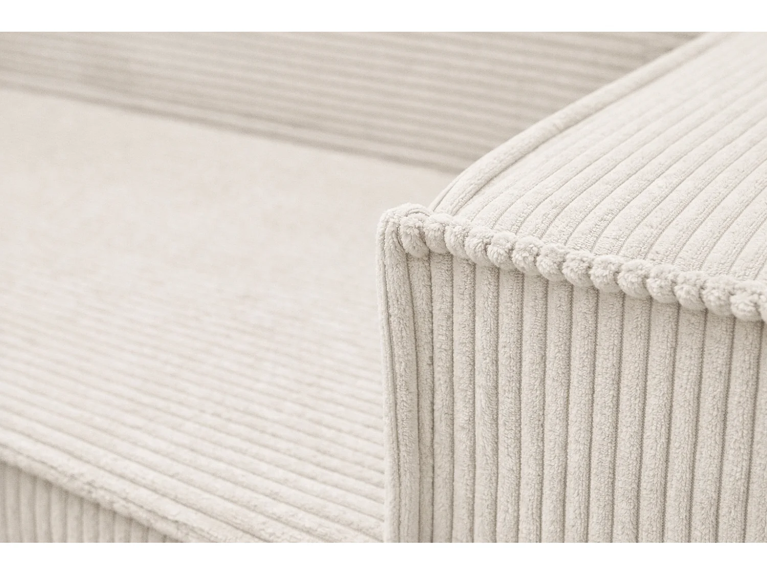 WOHNLANDSCHAFT STYLO U-Form mit Schlaffunktion Bettkasten Cordstoff Poso Beige