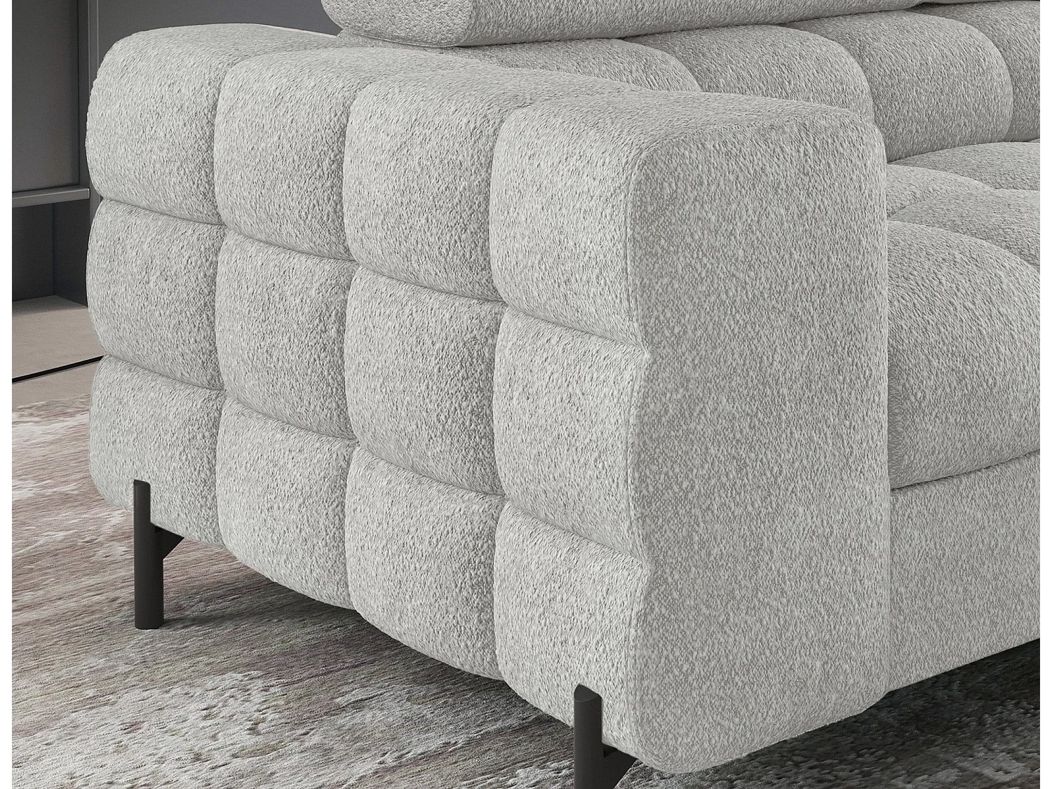 Wohnlandschaft FERUCCE Ecksofa L-Form – Polsterecke mit Schlaffunktion, Bettkasten & verstellbaren Kopfstützen 276 cm