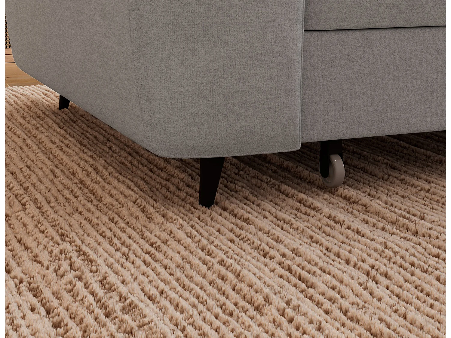Ecksofa Vesteria mit Schlaffunktion und Bettkasten – Modernes Design, verstellbare Kopfstützen und hoher Sitzkomfort