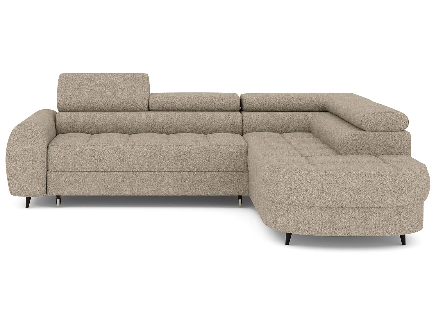 Ecksofa Vesteria mit Schlaffunktion und Bettkasten – Modernes Design, verstellbare Kopfstützen und hoher Sitzkomfort
