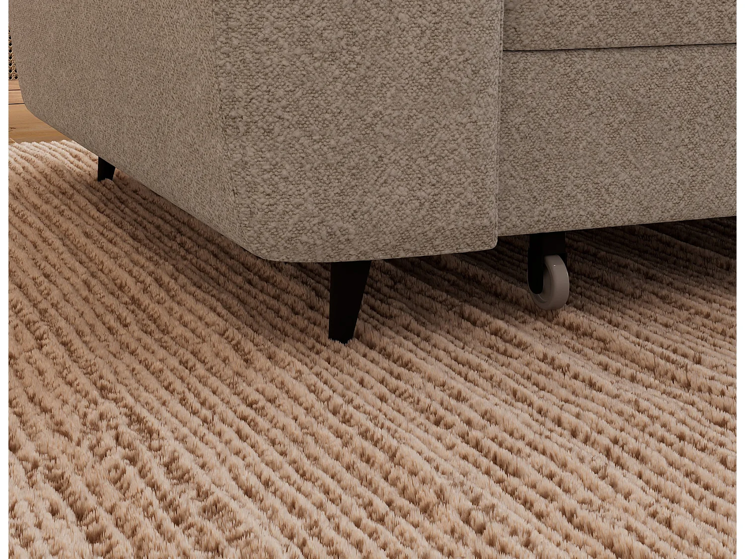 Ecksofa Vesteria mit Schlaffunktion und Bettkasten – Modernes Design, verstellbare Kopfstützen und hoher Sitzkomfort