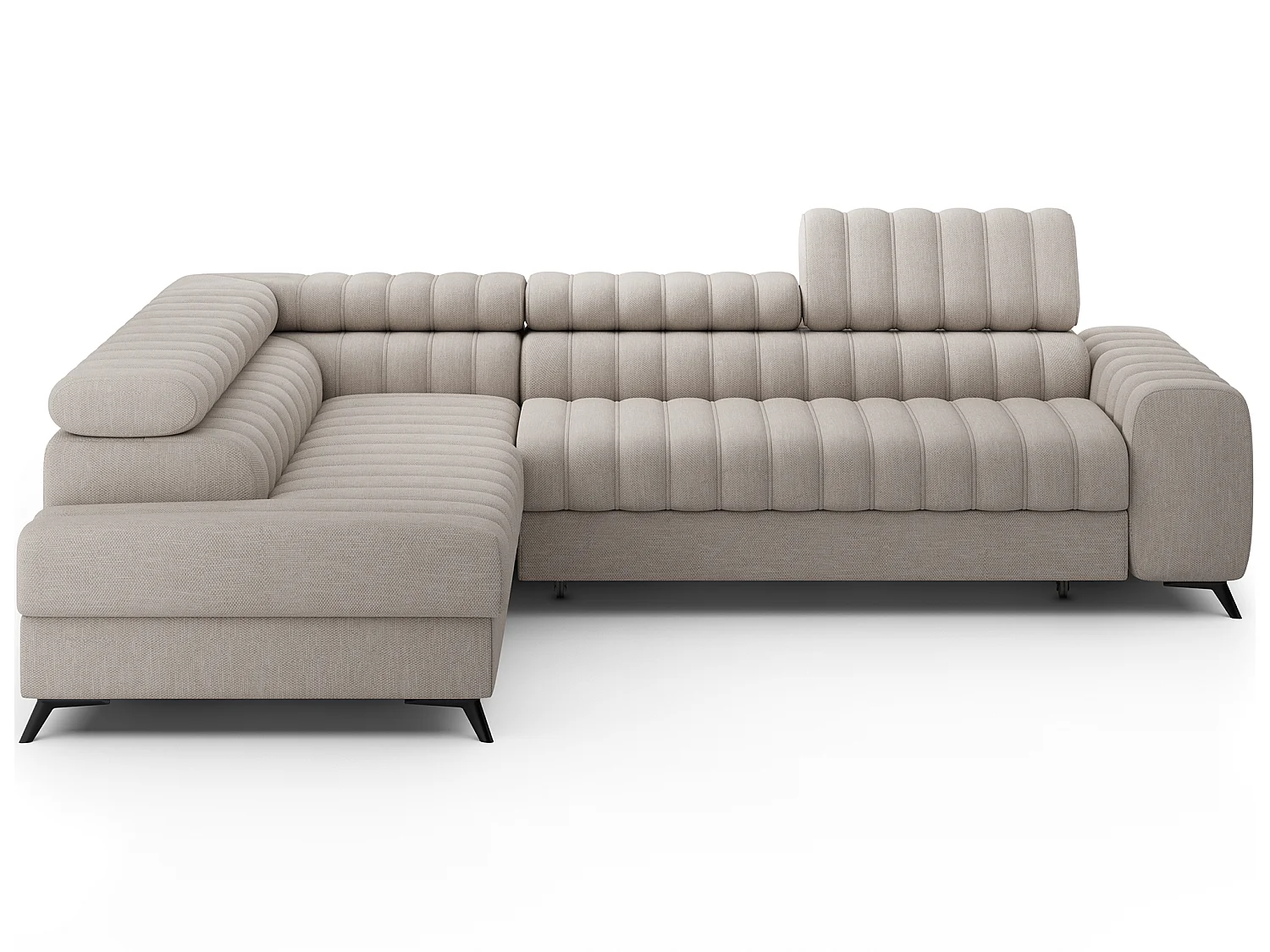 Kanedo Moderne Design Slaapbank met Verstelbare Hoofdsteunen en Opbergbox - Elegant en Functioneel Hoekbank