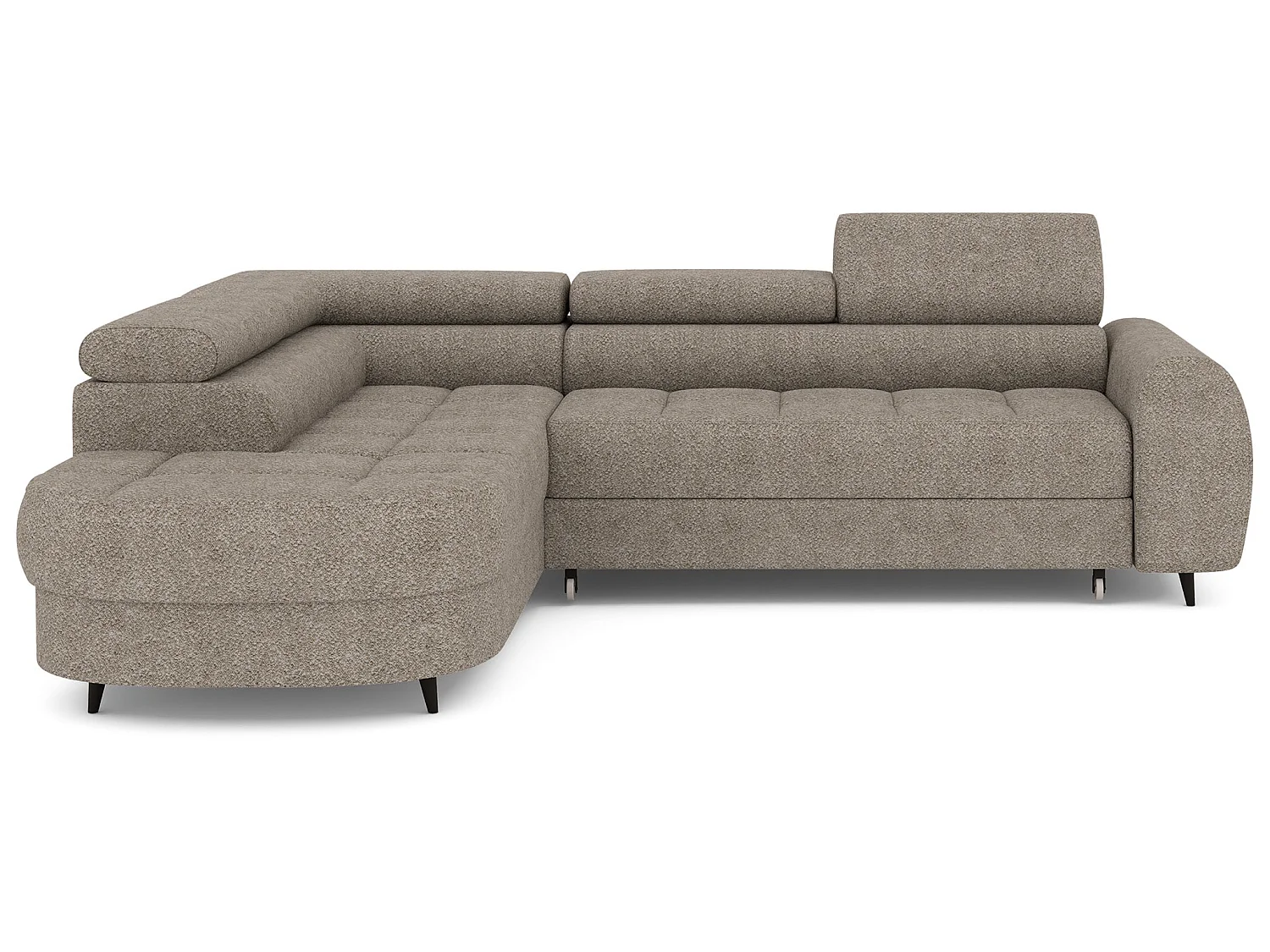 Ecksofa Vesteria mit Schlaffunktion und Bettkasten – Modernes Design, verstellbare Kopfstützen und hoher Sitzkomfort